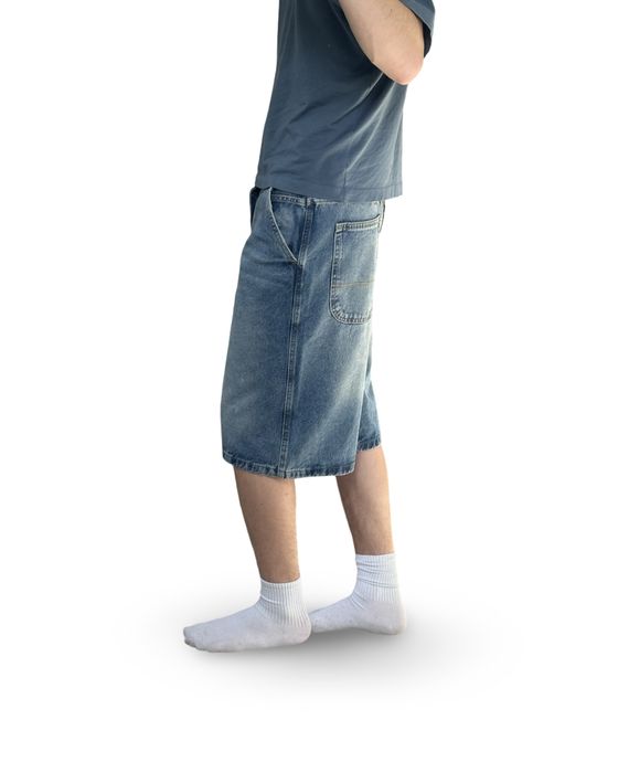 Розпродаж Широкі Шорти Bershka Skater Super Baggy Джинсові Бершка Супер Беггі