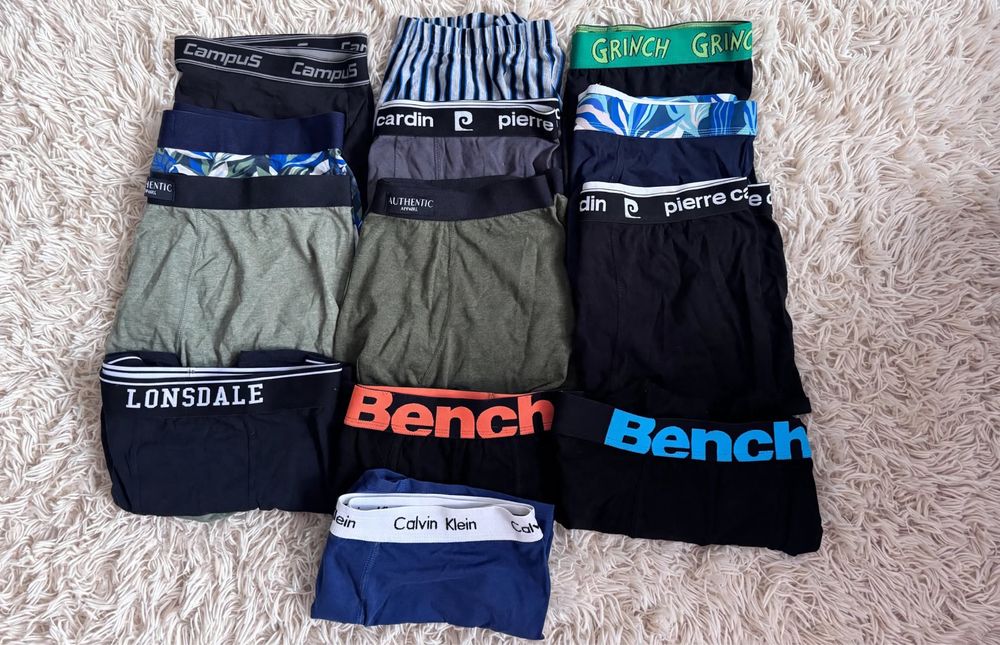 Męskie bokserki / 13 sztuk / bench / lonsdale / campus / Primark/ calvin klein / XXL  /