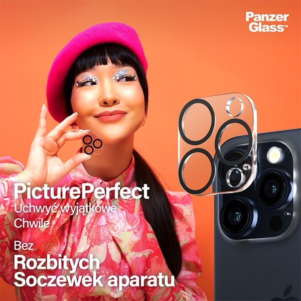 PanzerGlass Picture Perfect iPhone 15 Pro 6.1 / 15 Pro Max 6.7 czarny/black 1137 camera lens