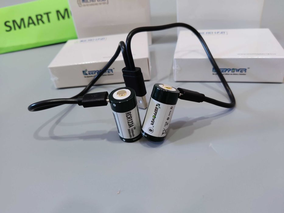 Акумулятор KeepPower CR123A 1000 мАг 3,0 В [Micro USB]