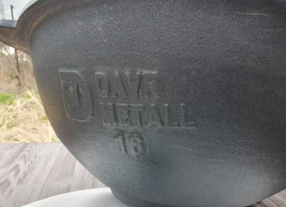 Казан чавунний узбецький Davr Metall 6 8 10 12 16 22 50 л з кришкою для плову мангалу вогню