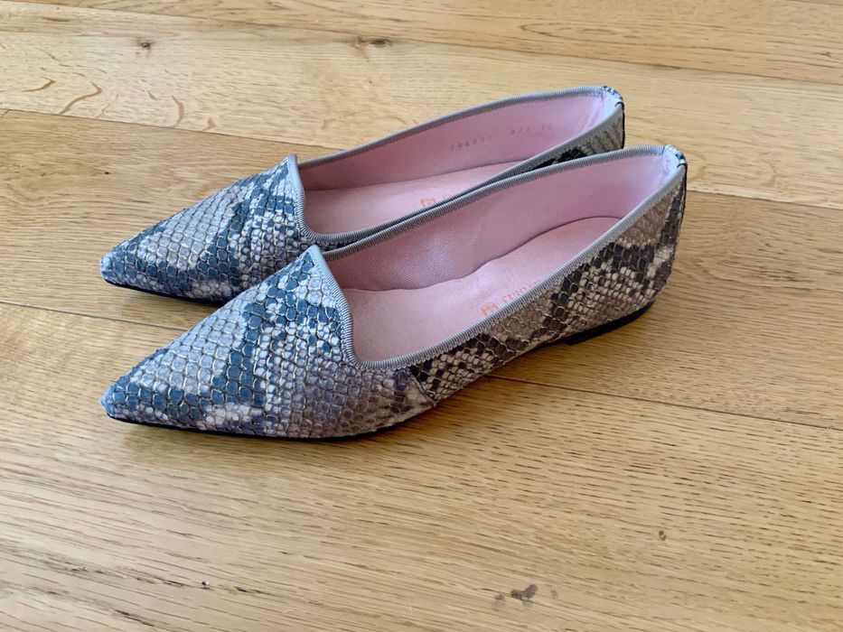 Buty damski wsuwki baleriny w zwierzęcy motyw beż PRETTY BALLERINAS 36