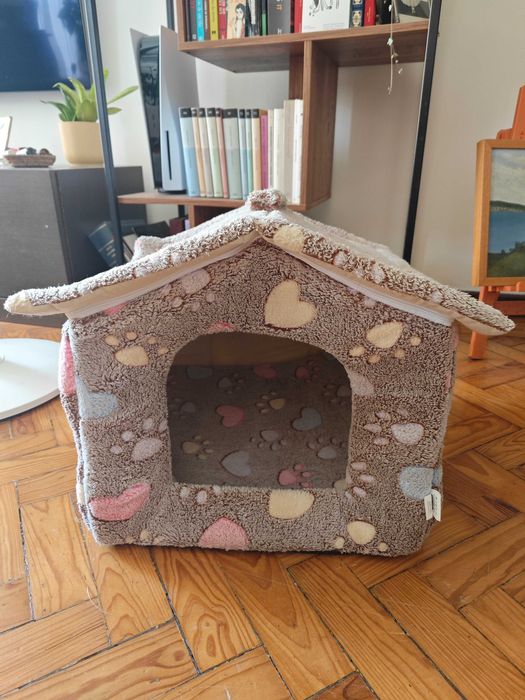 Casota de cão/gato macia para interior