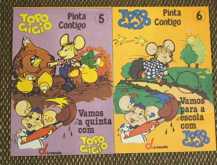 Antigos Livros de Colorir de várias Séries TV dos anos 80 da Disvenda