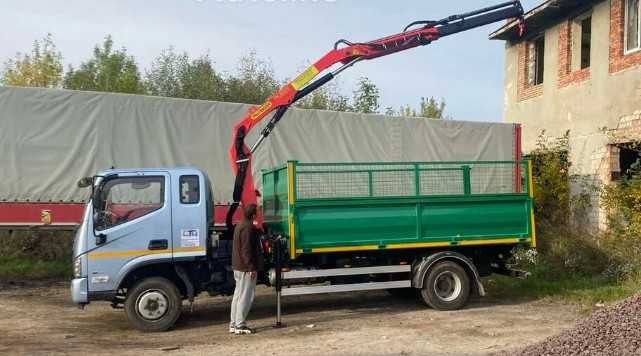 Самоскид з КМУ, самосвал, кран-маніпулятор, КМУ