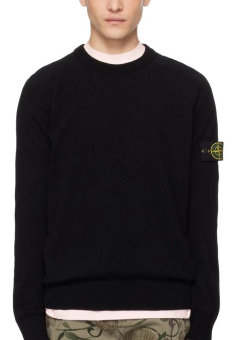 Stone Island Light Geelong Wool Sweater чорний M мериносова вовна