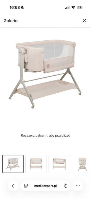 Łóżeczko dostawne LIONELO Leonie Plus 3w1 Beżowy