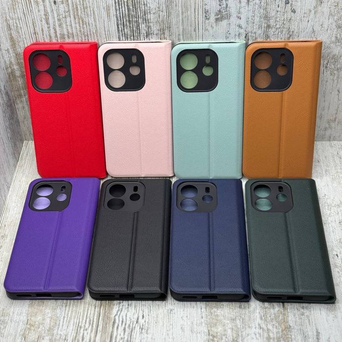 Чехол книжка Leather на Xiaomi Redmi Note 14 4G (Global) Чохол