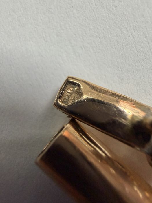 Золотая большая якорьная цепочка б/у