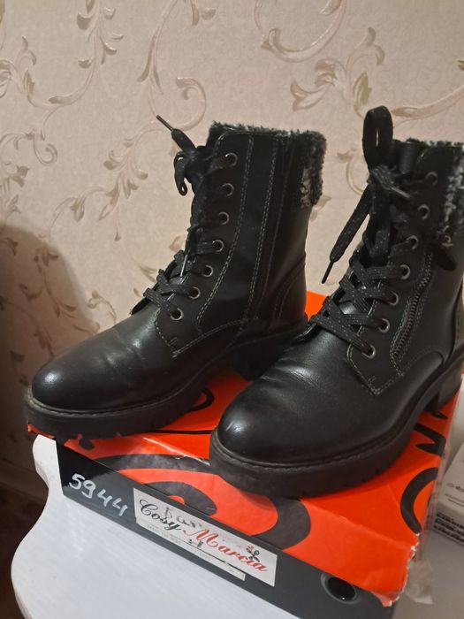 Полусапожки зимние  кожаные