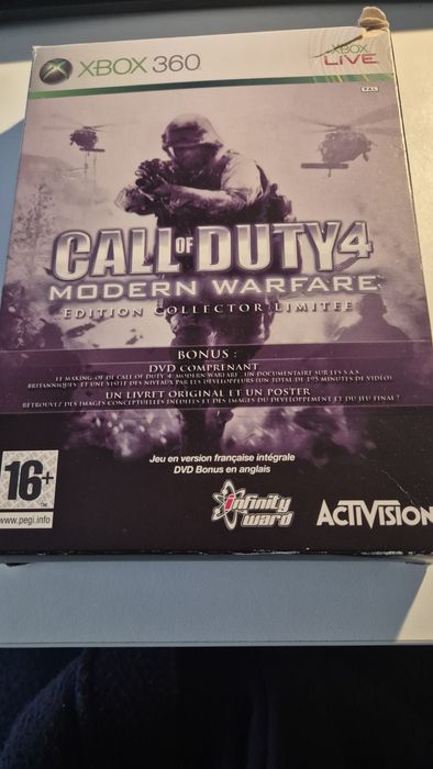 Call of duty 4 collectors edition caixa francesa xbox360