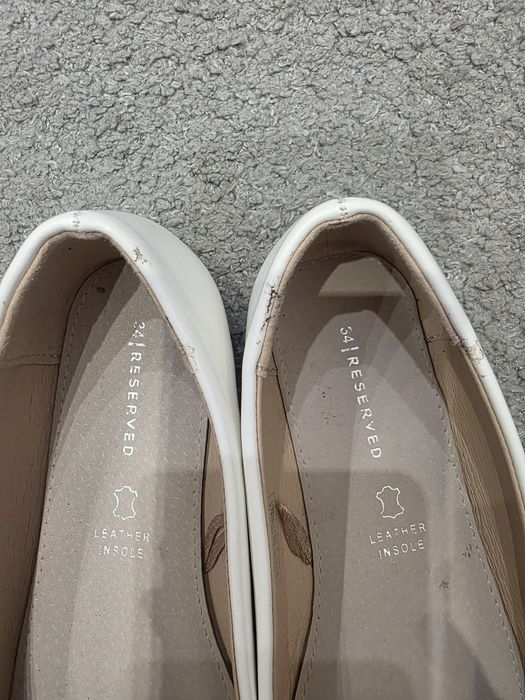 Baleriny białe Reserved 34 skórzana wkładka