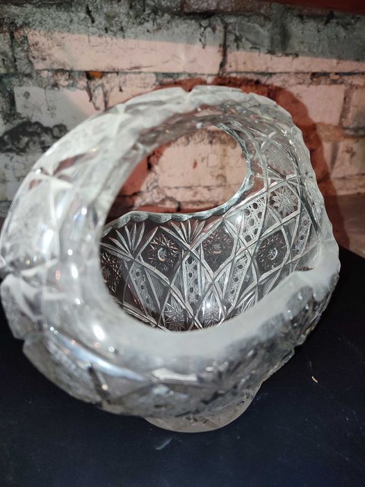 Violetta kosz kryształ wazon miska PRL Vintage