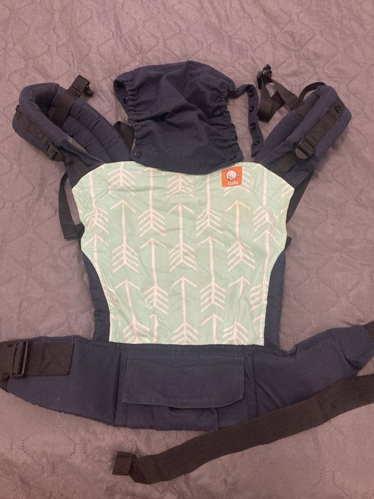 Tula nosidło nosidełko oryginalne zielone granatowe