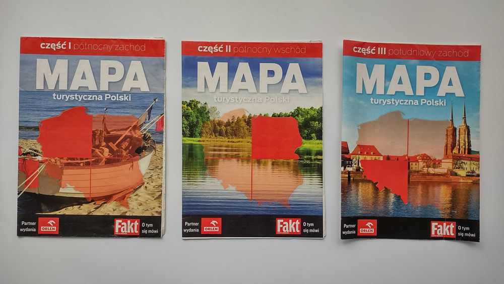 Mapa turystyczna polski 1-3 Fakt