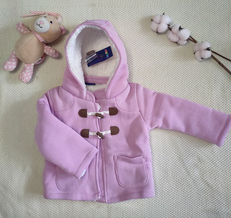 Теплий весняний костюм ,кофта - пальто та штани для дівчинки 74-80 см