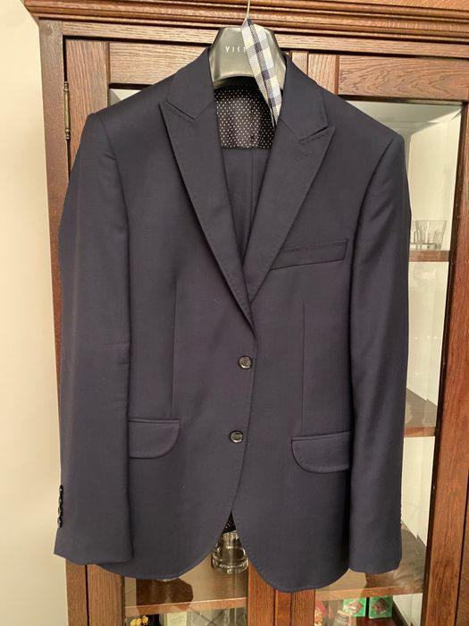 Garnitur Vistula granat wełna 176 Super slim