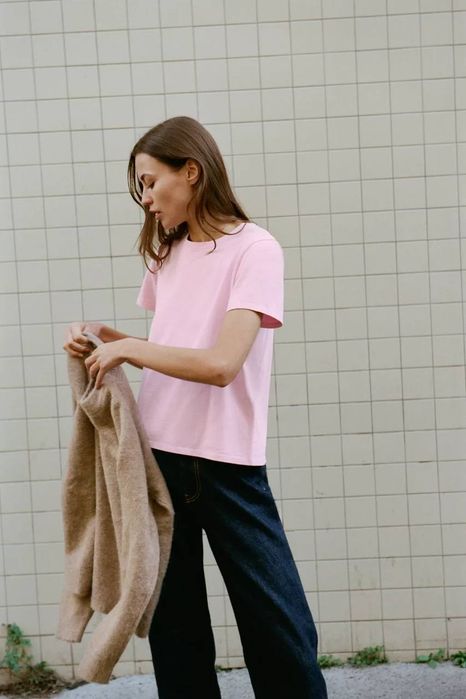 Футболка Zara однотонна