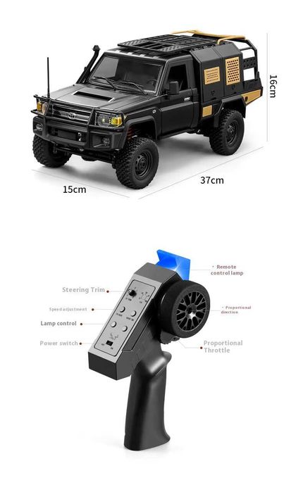 Машинка на радіокеруванні Toyota LC79 1:12 MN82 PRO чорна подарунок