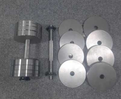 Т76 Гантелі металеві наборні 16 кг Silver Гантели композитные от 8 кг