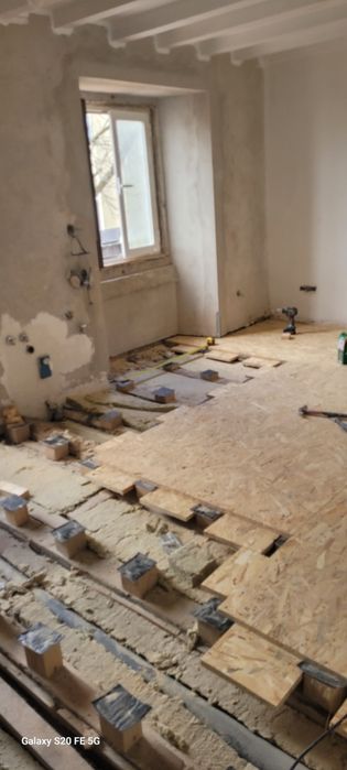 Executamos trabalho em Pladur, paredes, tetos, barramento e pintura