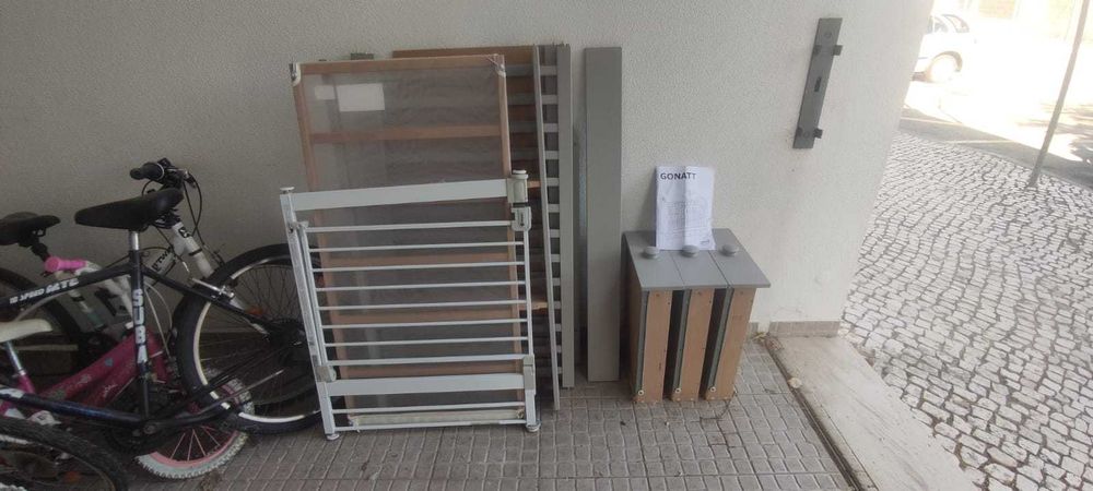 Berço IKEA GONATT Cinza + Colchão IKEA | Como Novo