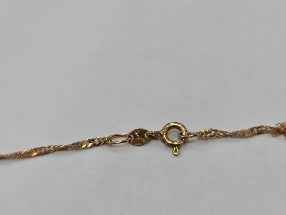 Klasyczny złoty łańcuszek damski/ 585/ 2.72 gram/ 55cm/ Singapur