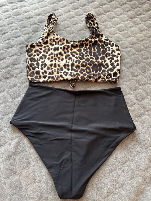 НОВИЙ Купальник з леопардовим принтом