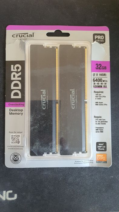 Оперативна память DDR5 32GB (2×16) 6400MH