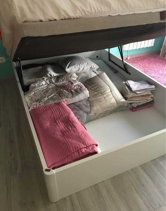 Somier 1,40cm x 1,90cm base branca