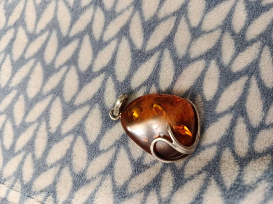 Bursztyn duży próba srebra