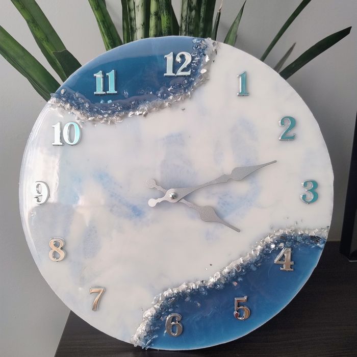Zegar ścienny z żywicy epoksydowej 30cm