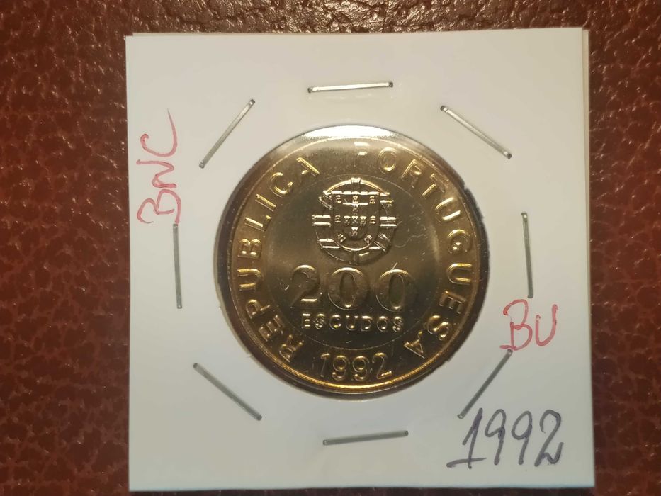 A908 200 Escudos Coin from 1992, BNC Portugal, Bimetallic