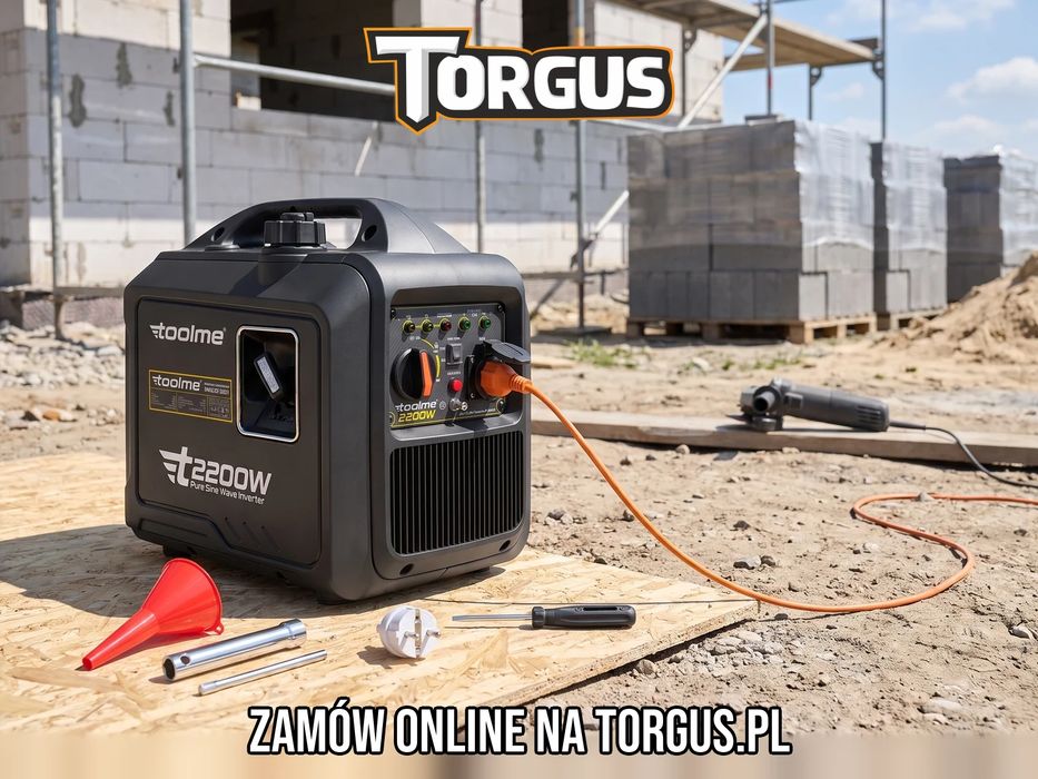 NOWY Agregat Prądotwórczy Toolme TM605 Inwertorowy 2200W Walizkowy Generator Prądu Benzynowy Miedziany 230V Cichy 62dB Do Domu Na Budowę FAKTURA!