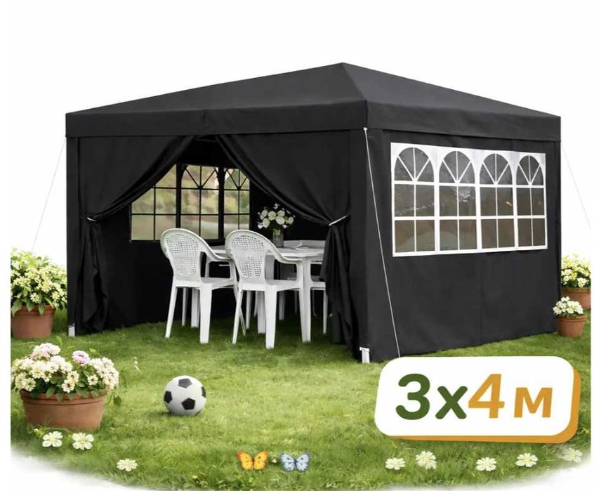 Садовый павильон  Беседка Торговый тент 9/12 м² Окна Защита UV 5 +