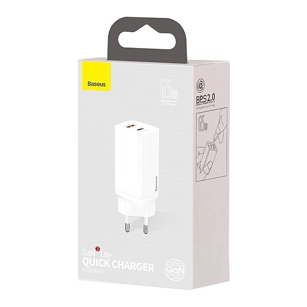 Baseus GaN2 Lite szybka ładowarka sieciowa 65W USB / USB Typ C Quick C