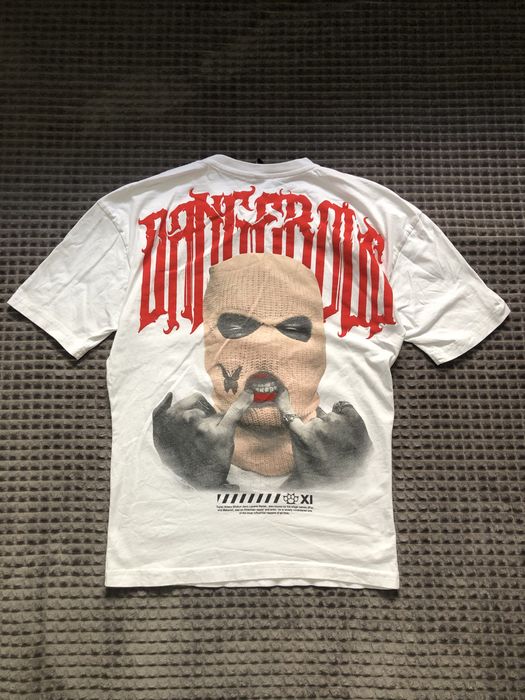 NIKE (S) Gangsta Gangs Bandit print мужская белая футболка летняя