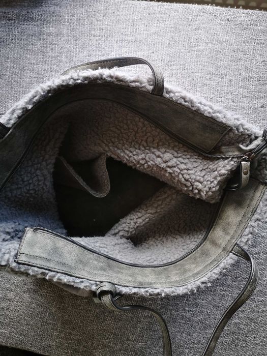 XSRY shopper bag duża szara torebka