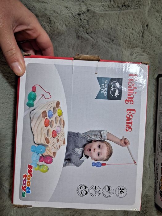 Jogo dos peixinhos de madeira