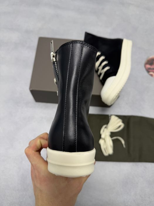 кеды кроссовки Rick Owens Ramones High 42 43 Leather maison margiela