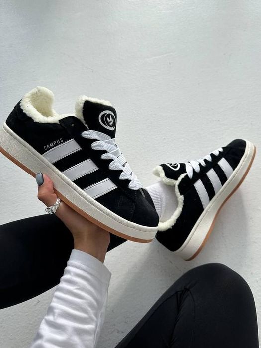 ХІТ! Жіночі кросівки Adidas Campus хутро 36 37 38 39 40 41