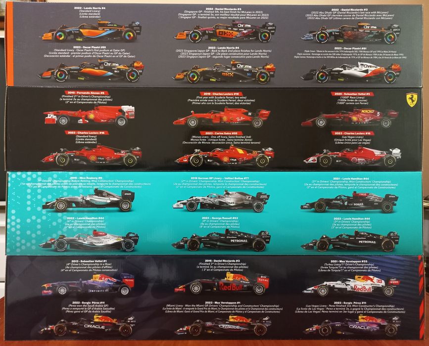 Bburago 1/43 Formula 1 Сет 6шт. Burago Формула 1