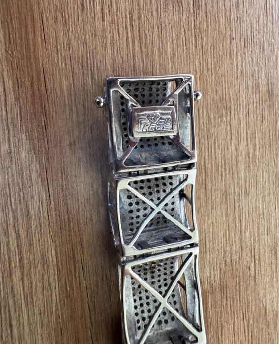 Bransoletka Biale Złoto 14 karatow 585, 35gr, diamenty 4,00karata, 21c