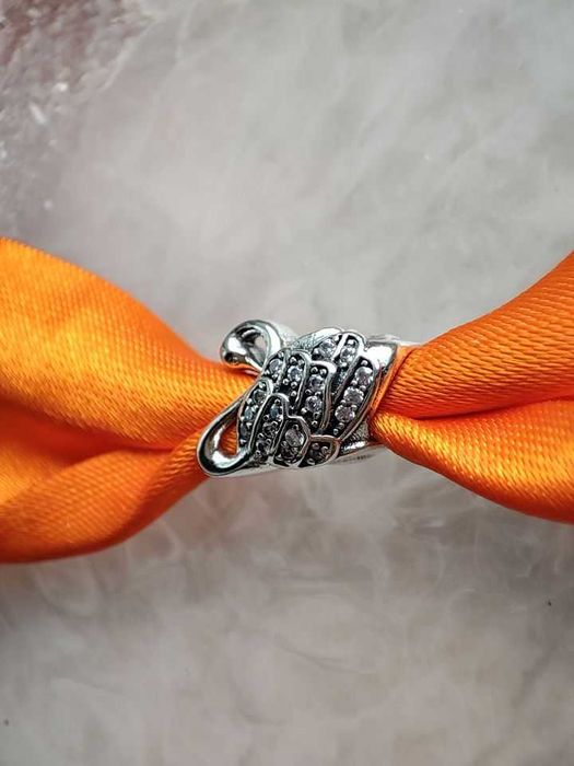 charms zawieszka srebro 925 biały łabędź