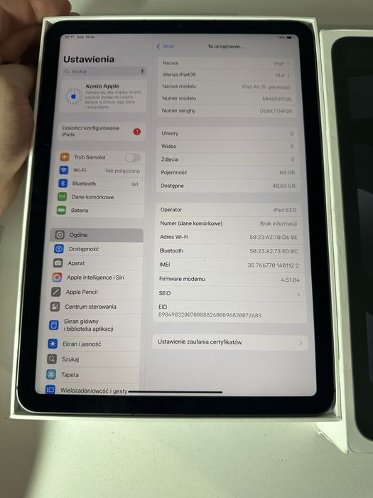 Ipad air 5 64 gb cellular