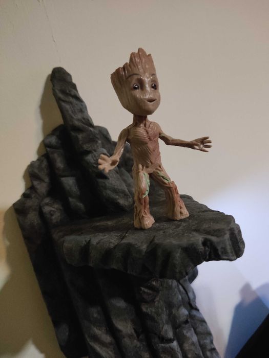 Diorama DIY, podstawka, postument, tło dla figurek Batman, Groot.