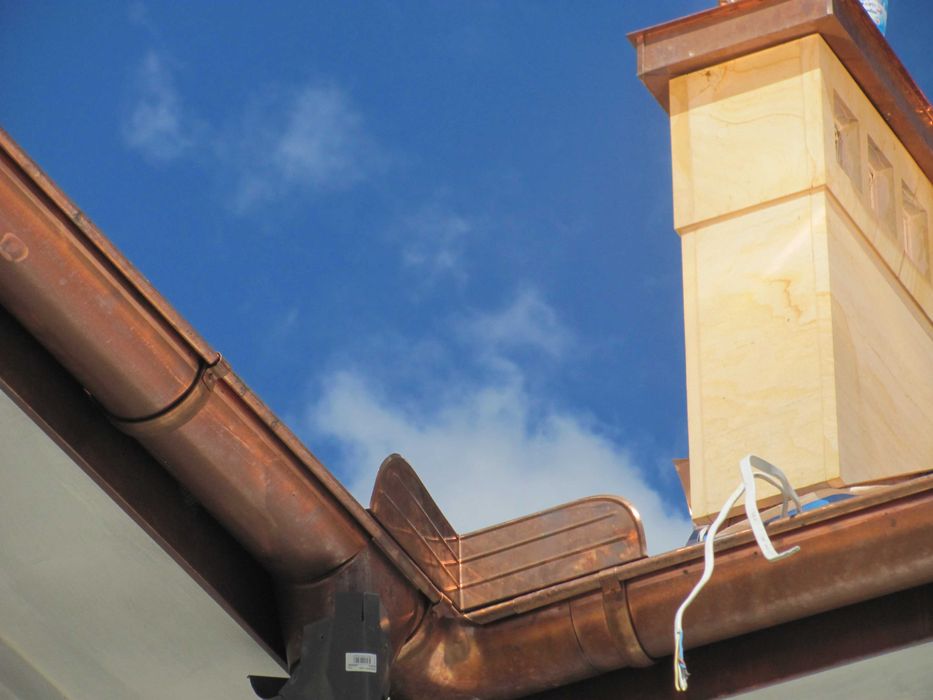 Rynny miedziane 150, 180 mm, rury 150, 125 i 100 mm