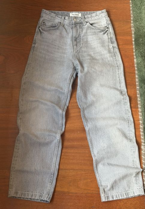 Calças “Baggy” Cinzentas  Pull&Bear