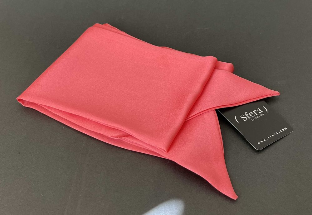 Lenço cabelo pescoço cerimónia crepe rosa choque ECI