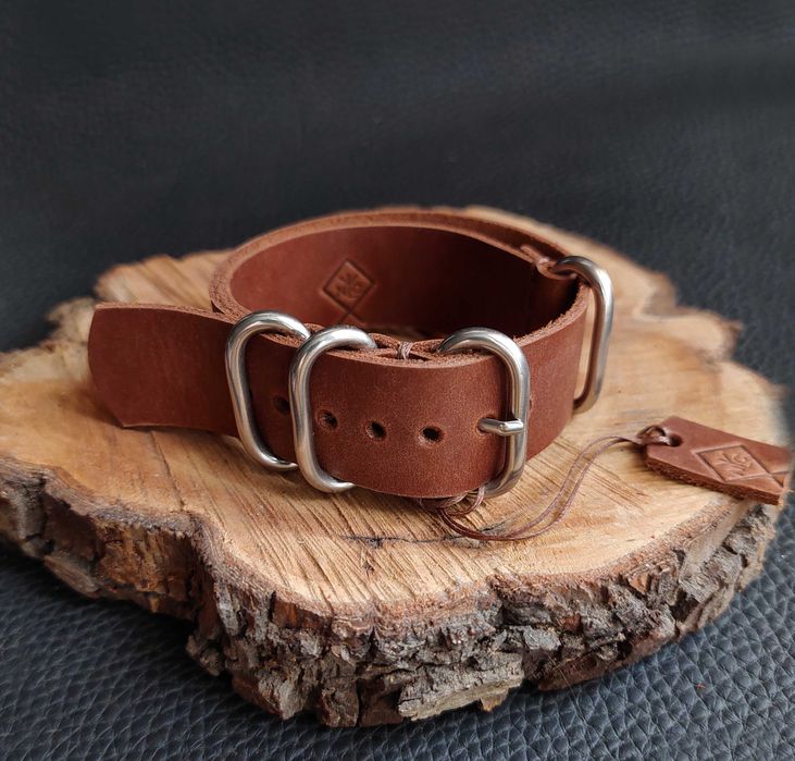 Ремешок Нато Зулу 18, 20, 22, 24мм "NIKAZ" Ручная работа (N006)